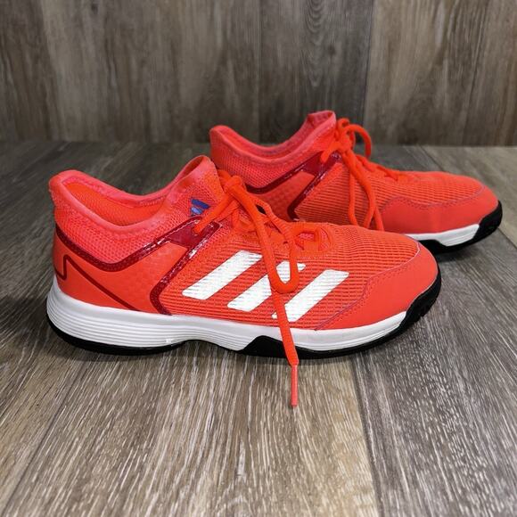 Scarpe Adidas Ubersonic 4 Allcourt Red White Youth Size 2 HP9698 Sneaker Shoes - Picture 1 of 11